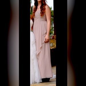 David’s bridal biscotti bridesmaid dress